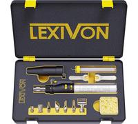 LEXIVON fer a souder Gaz multi fonctions au butane | Set d’embouts, fer à souder de précision allumage intégré et flamme ajustable | Équivalent 125-Watt de qualité professionnelle (LX-770)