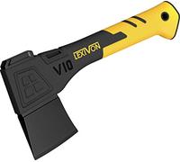 LEXIVON Hachette Bois V10 - Hache Merlin Bois Fendre 25 cm | Manche Ergonomique en Composite Fibre de Verre avec Grip en Caoutchouc TPR | Étui de Transport Inclus (LX-V10)