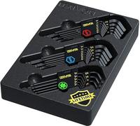 LEXIVON Jeu de 35 Clés Allen Métrique Hexagonal Torx et SAE llen Manche Long Mâles pour vis à six pans creux, Métriques: 1,27 à 10mm Impériales Clés: 0.05 à 3/8", Torx: T10 à T50 (LX-131)