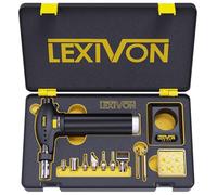 LEXIVON Lampe a Souder Gaz au butane, Kit de fer a au gaz sans fil au gaz butane, Outil de torches à température réglable, Station Soudage avec 7 Accessoires (1315℃~593℃) Équivalent 125-Watt (LX-771)