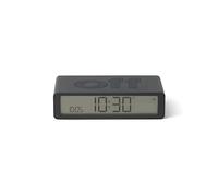 Lexon Flip Classic réveil Matin Lumineux, réversible avec Faces on Off et Fonction Snooze, à écran LCD et Lumière Tactile, Rechargeable par USB-C - Gris Sombre