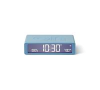 Lexon Flip Classic réveil Matin Lumineux, réversible avec Faces on Off et Fonction Snooze, à écran LCD et Lumière Tactile, Rechargeable par USB-C - Bleu Clair