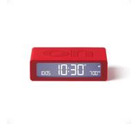 Lexon Flip Mini Réveil Matin de Voyage, Horloge numérique LED on/Off à luminosité réglable, Rechargeable et Tactile, idéal comme réveil de Chevet - Rouge