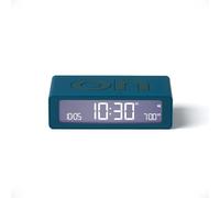 Lexon Flip Mini Réveil Matin de Voyage, Horloge numérique LED on/Off à luminosité réglable, Rechargeable et Tactile, idéal comme réveil de Chevet - Bleu Canard
