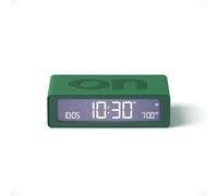 Lexon Flip Mini Réveil Matin de Voyage, Horloge numérique LED on/Off à luminosité réglable, Rechargeable et Tactile, idéal comme réveil de Chevet - Vert