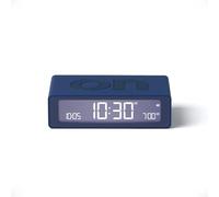 Lexon Flip Mini Réveil Matin de Voyage, Horloge numérique LED on/Off à luminosité réglable, Rechargeable et Tactile, idéal comme réveil de Chevet - Bleu Sombre