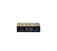 Lexon Flip Premium Réveil réversible et Rechargeable, à écran VA LCD, Faces on/Off, Snooze, Contrôle Tactile, en Aluminium - Or