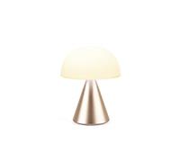 Lexon MINA L Lampe Champignon LED sans fil rechargeable, lampe à poser avec 9 couleurs de lumière avec variateur d'intensité, tactile et rechargeable, jusqu'à 24h d'autonomie - Or Doux