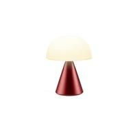 Lexon MINA L Lampe Champignon LED sans fil rechargeable, lampe à poser avec 9 couleurs de lumière avec variateur d'intensité, tactile et rechargeable, jusqu'à 24h d'autonomie - Rouge Sombre