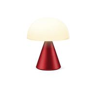 Lexon MINA M Lampe Champignon LED sans fil rechargeable, lampe à poser avec 9 couleurs de lumière et variateur d'intensité, jusqu'à 24h d'autonomie - Rouge Sombre