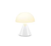 Lexon MINA Mini Lampe Champignon sans fil rechargeable, lampe LED à poser ou de chevet, à variateur d'intensité, jusqu'à 12h d'autonomie - Blanc Glossy