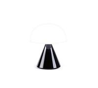 Lexon MINA Mini Lampe Champignon sans fil rechargeable, lampe LED à poser ou de chevet, à variateur d'intensité, jusqu'à 12h d'autonomie - Noir Glossy