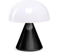 Lexon MINA Mini Lampe Champignon sans fil rechargeable, lampe LED à poser ou de chevet, à variateur d'intensité, jusqu'à 12h d'autonomie - Noir Glossy