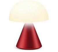 Lexon Mini lampe champignon MINA – LED sans fil rechargeable, variateur, 12h – Rouge sombre