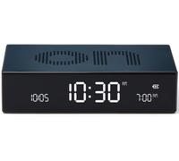 Lexon Réveil Flip Premium – Réversible, rechargeable, tactile, aluminium, écran VA LCD – Bleu