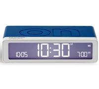 Lexon Flip Classic réveil Matin Lumineux, réversible avec Faces on Off et Fonction Snooze, à écran LCD et Lumière Tactile, Rechargeable par USB-C - Bleu Glossy