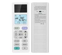 Leyf Télécommande de climatisation Universelle A/C LCD rétro-éclairage, télécommande de Rechange pour climatisation, écran avec lumière et Lampe de Poche LED, Fonctionne avec l'énergie Lumineuse