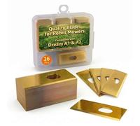 Leylve 36 Pièces Lames de Rechange pour Robot Tondeuse, Compatibles avec Dreame A1/A1 Pro/A1 Ultra/A2/M1/M2 - Acier Inoxydable Revêtement Titane 0,9 mm