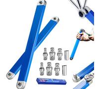 Leyof Extension DéCaléE liquet Offset, 39 Cm Avec Adaptateurs 1/2" 3/8" 1/4", Cle D'Extension Pour Petits Espaces, Acier Traité (25cm+39cm)
