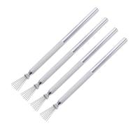 Lezevn Lot de 4 pinceaux de texture en fil de plume pour argile et céramique - Outils de détail à sept fils pour poterie en céramique et argile