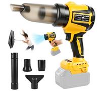 LEZZYRUCK Souffleur à feuilles et aspirateur 2 en 1 pour batterie Dewalt 20 | Moteur sans balais, 366 CFM et 134 MPH, réglage à 3 niveaux, lampe de travail LED, portable et portable