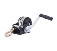 LFGUD Treuil manuel pour bateau, remorque, crochet robuste avec câble en acier de 10,1 m, treuil manuel à cliquet pour remorques, VTT, UTV, bateau marin