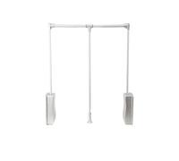 Lfhelper Tringle à vêtements réglable pour penderie 510-660 mm, économie d'espace, système de tampon hydraulique pour un accès et un rangement faciles