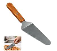 LgCiXli Pelle à Pizza et Pelle à Tarte Professionnelle en Acier Inoxydable | Service de Table Précis pour Pâtisserie et Lasagnes | Manche en Bois Massif Ergonomique | 25cm