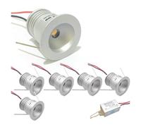 LGJEGD Mini Spot LED encastrable 25 mm 12 V, kit d'éclairage Plafond extérieur (Warm White,120 Degrees)