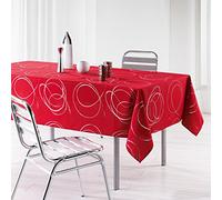 L'Harmonie du Décor 1721577 Nappe Imprimé Argent Bully Polyester Rouge 240 x 150 x 240 cm