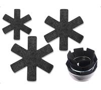 Lhbwhiz 3 pièces protège-poêles, protège-poêles,protège-Pots en Feutre,Protection de Pile,Tapis d'isolation Thermique,protège-Pots,protège-poêles,pour poêles,Bols(Noir,3 Tailles)