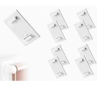 Lhbwhiz Lot de 8 Supports adhésifs Les Stores enrouleurs Compatible avec Klemmfix,Pinces Courtes pour Stores enrouleurs Doubles,Support de Store Autocollant sans perçage