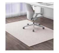 LHCXKJGS Tapis de Bureau Sol Revêtement antidérapant,Matériau Résistant, Découpable pour la Protection des Sols,Beige-100×100cm/39.37×39.37in