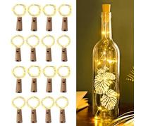 Lhdfyqt 20 Pièces Guirlande Lumineuse à LED pour Bouteille, 20 LED 2M Bouchon Lumineux pour Bouteille, Étanche Guirlande Bouteille, LED Bouteille Lumière, pour DIY, Partie, Mariage
