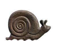 L'Héritier Du Temps Pas Japonais Motif Escargot Décoration de Jardin en Fonte Patinée Marron 2x21x32cm