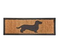 L'Héritier Du Temps Tapis Gratte Pieds de Forme Rectangulaire ou Paillasson Motifs Chien en Coco et Caoutchouc 1x25x75cm