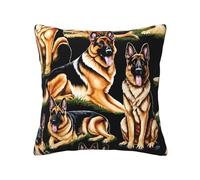 LHFIOHIRG Housse de coussin décorative double face pour canapé, lit, décoration d'intérieur (berger allemand), 50 x 50 cm