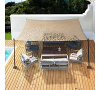 LHKveritas Filet Camouflage Sable 3x6m(9.8x19.6ft),pour la Chasse, Le Soleil, l'armée Militaire, décoration de fête, Couverture de Voiture, Dimensions : 2x3m, 3x3m, 3 x 4m, 4x5m, 4x6m