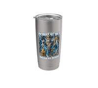 L'homme le jour Sigma la nuit Cowboy Wolf Gobelet isotherme en acier inoxydable double paroi