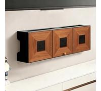 LHXLSH Étagère pour Routeur, Support Mural pour Routeur sans Fil, Étagère De Routeur avec Porte D'armoire, pour La Maison, La Chambre À Coucher, Le Salon(Brown,60cm/23.6in)