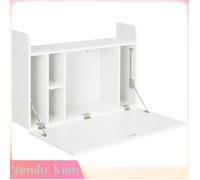 LIA Bureau suspendu mural ordinateur tablette rabattable 77x20x51cm