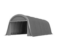LIA Carport tente de garage 3,6 x 7,2 m abri voiture extérieur tente de stockage avec parois latérales amovibles, gris foncé