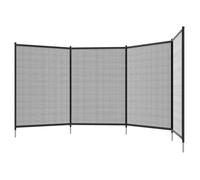LIA Clôture barrière de sécurité pour piscine filet - lot de 4 panneaux - Dim. 365L x 126H cm - noir