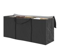 LIA Sac de rangement pour coussin de jardin housse de coussin d'extérieur tissu Oxford avec poignées 175 x 55 x 75 cm noir