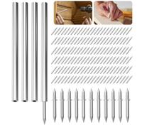 LiangSanXin 400 Clous Double Pointe Invisibles, Plinthes & Meubles Bois | Clous sans tête pour fixation invisible de plinthes, têtes de lit et meubles en bois. Discrets, résistants. +4 chevilles.