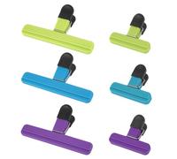 LIANRISES 6 Pièces Fermeture Sachet Alimentaire, 2 tailles, Cuisine RéUtilisable, Clip Sac Pour Emballage Bonbons Sn, Utiliser à Home Ou Fourniture De Bureau, Plastique