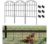 LIANTRAL Clôtures de Jardin en Métal, Clôture à insérer, 28 pièces | Clôture décorative en plein air, clôtures d'animaux pour chiens et lapins, Antirouille, Facile à Installer, 61 cm x 9,24 m