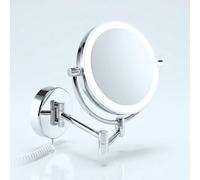 Libaro Miroir Cosmétique LED Modena - Miroir Mural à Maquillage Rotatif à 360° avec variateur, LED lumière du Jour et grossissement 3x/7x pour Un Maquillage Parfait