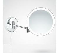 Libaro Ravenna Miroir de Maquillage Grossissant x7 Lumineux à LED avec Fixation Murale et Variateur d'Intensité Tactile - Miroir Maquilleur Rond avec Lumière pour Salle de Bain - Extensible, Pivotant