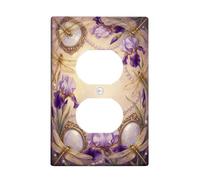 Libellule Duplex Plaque murale décorative vintage élégante en plastique violet perle de printemps taille standard pour maison, salon, chambre à coucher, salle de bain